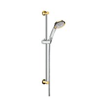 Душевой гарнитур Hansgrohe Raindance Classic 3jet, 27843090, штанга 65 см, лейка 3 режима, хром, декор золото