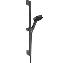 Душевой гарнитур Hansgrohe Pulsify 24161670 Select S, EcoSmart, лейка Relaxation 3 режима, черный матовый, диск графит