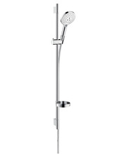 Душевой гарнитур Hansgrohe Raindance Select S 120 3jet UComfort 26320400, корпус хром, лицевая часть белая, 3 режима струи
