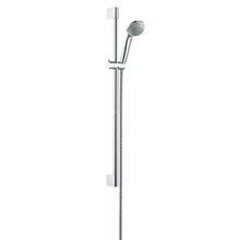 Душевой гарнитур Hansgrohe Crometta 85 Mono Green 27652000, штанга 65 см, корпус хром, лицевая часть серая, 2 режима струи