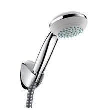 Душевой гарнитур Hansgrohe Crometta 85 Vario 27558000, шланг 125 см, корпус хром, лицевая часть серая, 3 режима струи