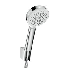 Душевой гарнитур Hansgrohe Crometta 100 Vario 26666400, шланг 125 см, корпус хром, лицевая часть белая, 4 режима струи