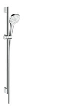 Душевой гарнитур Hansgrohe Select E 1j Uni 26595400, корпус хром, лицевая часть белая, 1 режим струи