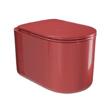 Подвесной унитаз Axa Delano WCWH9001002, безободковый, крышка-сиденье с микролифтом, кирпичный глянцевый