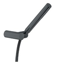 Душевой гарнитур Nobili со шланговым подсоединением, цвет черный Diamond smoke PVD, 1 режим струи, AD146/26FLP