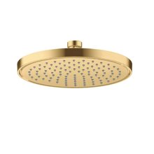 Верхний душ Axor ShowerSolutions 35389250, 24 см, EcoSmart +, 1 режим струи, с шарнирным соединением, цвет шлифованное золото