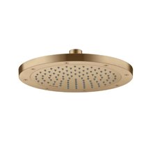 Верхний душ Axor ShowerSolutions 35381140, 24 см, EcoSmart, 1 режим струи, с шарнирным соединением, цвет шлифованная бронза