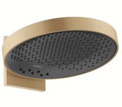 Верхний душ Hansgrohe Rainfinity 26234140, 36 х 36 см, 3 режима струи, с держателем, шлифованная бронза