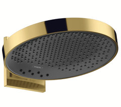 Верхний душ Hansgrohe Rainfinity 26234990, 36 х 36 см, 3 режима струи, с держателем, золото