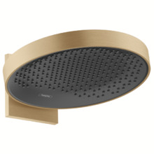 Верхний душ Hansgrohe Rainfinity 26230140, 36 х 36 см, 1 режим струи, с держателем, шлифованная бронза