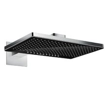 Верхний душ Hansgrohe Rainmaker Select, 460 x 300 мм, 3 режима струи, с держателем 24007600, черный/хром