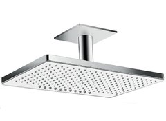 Верхний душ Hansgrohe Rainmaker Select 24014400, 460 x 300 мм, 2 режима струи, с держателем, белый/хром