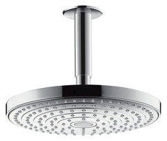 Верхний душ Hansgrohe Raindance Select 26469000 EcoSmart, 24х24 см, 2 режима струи, с держателем