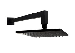 Верхний душ с держателем Paffoni Syncro ZSOF075NO/ZSOF063NO, 20х20х40 см, 1 режим струи, черный матовый