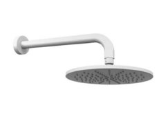 Верхний душ с держателем Paffoni Master ZSOF074BO/ZSOF034BO, 225х100х400 мм, 1 режим струи, белый матовый