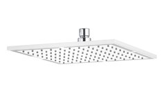 Верхний душ Kludi A-Qa 6442591-00, 25 x 25 см квадратный, плоский 8 мм, 1 режим струи, без держателя, цвет белый