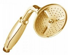 Душевая лейка Cezares CZR-U-D1FC-03/24-M, 1 режим, золото 24 карат, ручка металл