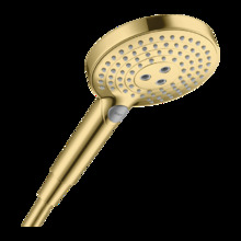 Ручной душ Hansgrohe Raindance Select S 26531990 EcoSmart, 12 см, 3 режима, полированное золото