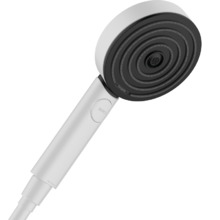 Душевая лейка Hansgrohe Pulsify 24110700 S, лейка Relaxation 3 режима струи, белый матовый, диск графит