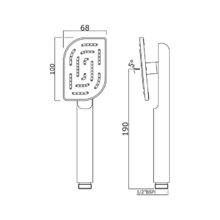 Душевая лейка Jaquar Maze HSH-CHR-85537, хром