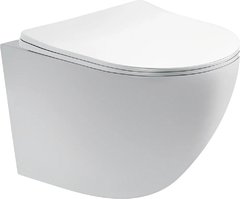 Унитаз подвесной Aquatek Европа AQ1900-00 безободковый с сиденьем Soft Close, белый