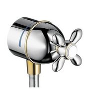 Шланговое подсоединение Axor Carlton 17883090, хром с золотом