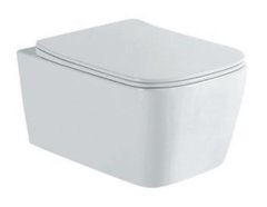 Подвесной безободковый унитаз Aquatek Либра AQ1148N-00 New, крышка микролифт, белый
