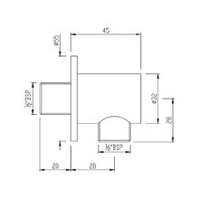 Шланговое подсоединение Jaquar Shower SHA-CHR-1195R, диаметр 30 мм, хром