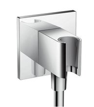Шланговое подсоединение с держателем Hansgrohe FixFit Square, хром, 26486000