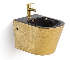 Подвесное биде Vincea Q-Line VB1-11G1B, золото/черный, VB1-11G1B