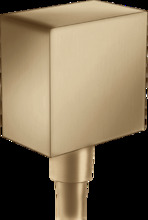 Шланговое подсоединение Hansgrohe FixFit Square, шлифованная бронза, 26455140