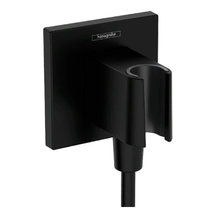 Шланговое подсоединение Hansgrohe FixFit E, с держателем для лейки, черный матовый, 26889670