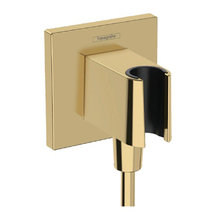 Шланговое подсоединение Hansgrohe FixFit E, с держателем для лейки, полированное золото, 26889990