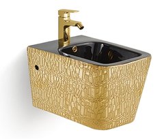 Подвесное биде Vincea Q-Line VB1-12G1B, золото/черный, VB1-12G1B