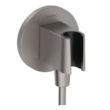 Шланговое подсоединение Hansgrohe FixFit S, с держателем для лейки, шлифованный черный хром, 26888340