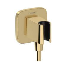 Шланговое подключение Hansgrohe Fixfit Q 26887990 с держателем, полированное золото