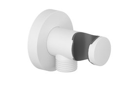 Шланговое подключение Kludi A-QA, 6054753-00, с держателем, белый матовый