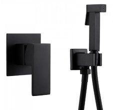 Гигиенический душ Abber Daheim, AF8225B, со смесителем, черный матовый