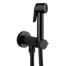 Гигиенический душ Bossini Paloma E37015B.073 Flat, со смесителем, черный матовый