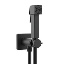 Гигиенический душ Bossini Cube Brass Mixer Set, E38001.073, со смесителем, черный матовый