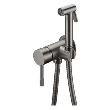 Гигиенический душ Boheme Uno, 467-GM, со смесителем, PVD покрытие, вороненая сталь, gunmetal