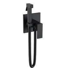 Гигиенический душ Boheme Qubic, 477-B, со смесителем, черный матовый