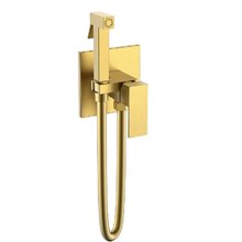 Гигиенический душ Boheme Qubic, 477-MG, со смесителем, PVD покрытие, матовое золото