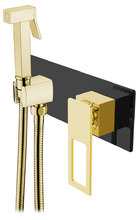 Гигиенический душ Boheme Q, 147-BG, со смесителем, черный, золото