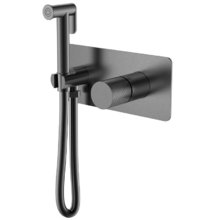 Гигиенический душ Boheme Stick, 127-GM.2, со смесителем, графит Gun Metal с ручкой Touch