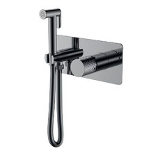 Гигиенический душ Boheme Stick, 127-SGM, со смесителем, графит Shine Gun Metal c ручкой Diamond