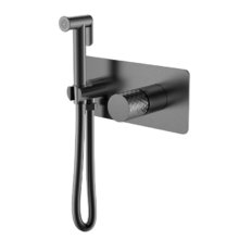 Гигиенический душ Boheme Stick, 127-GM, со смесителем, графит Gun Metal c ручкой Diamond