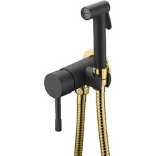 Гигиенический душ Boheme Uno 467-BG со смесителем, черный матовый/золото