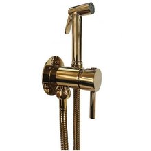 Гигиенический душ Paffoni Tweet Round ZDUP110HG, со смесителем, золото