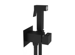 Гигиенический душ Paffoni Tweet Square, ZDUP112NO, со смесителем, черный матовый